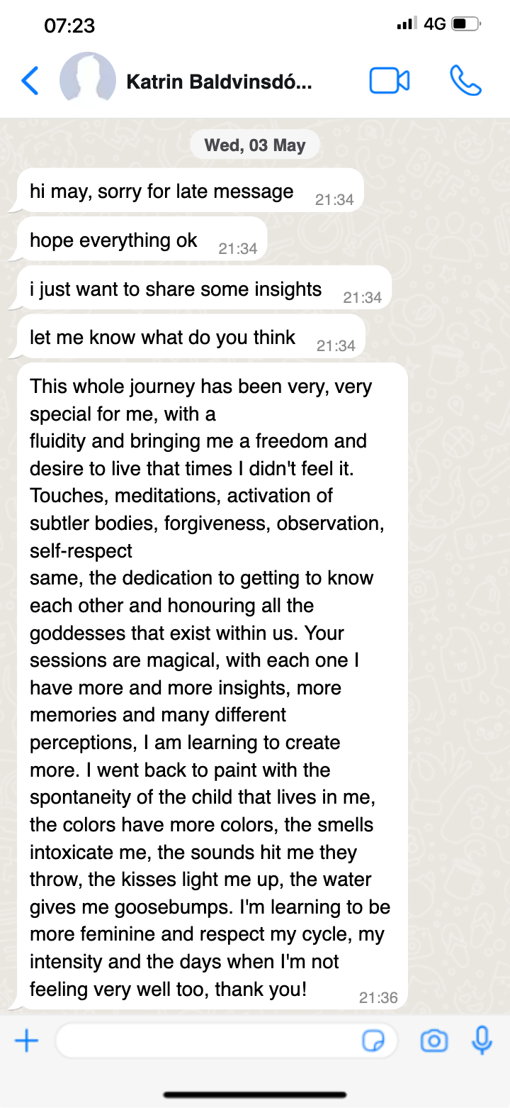 Tantra Massage May Gonzalez Testimonial