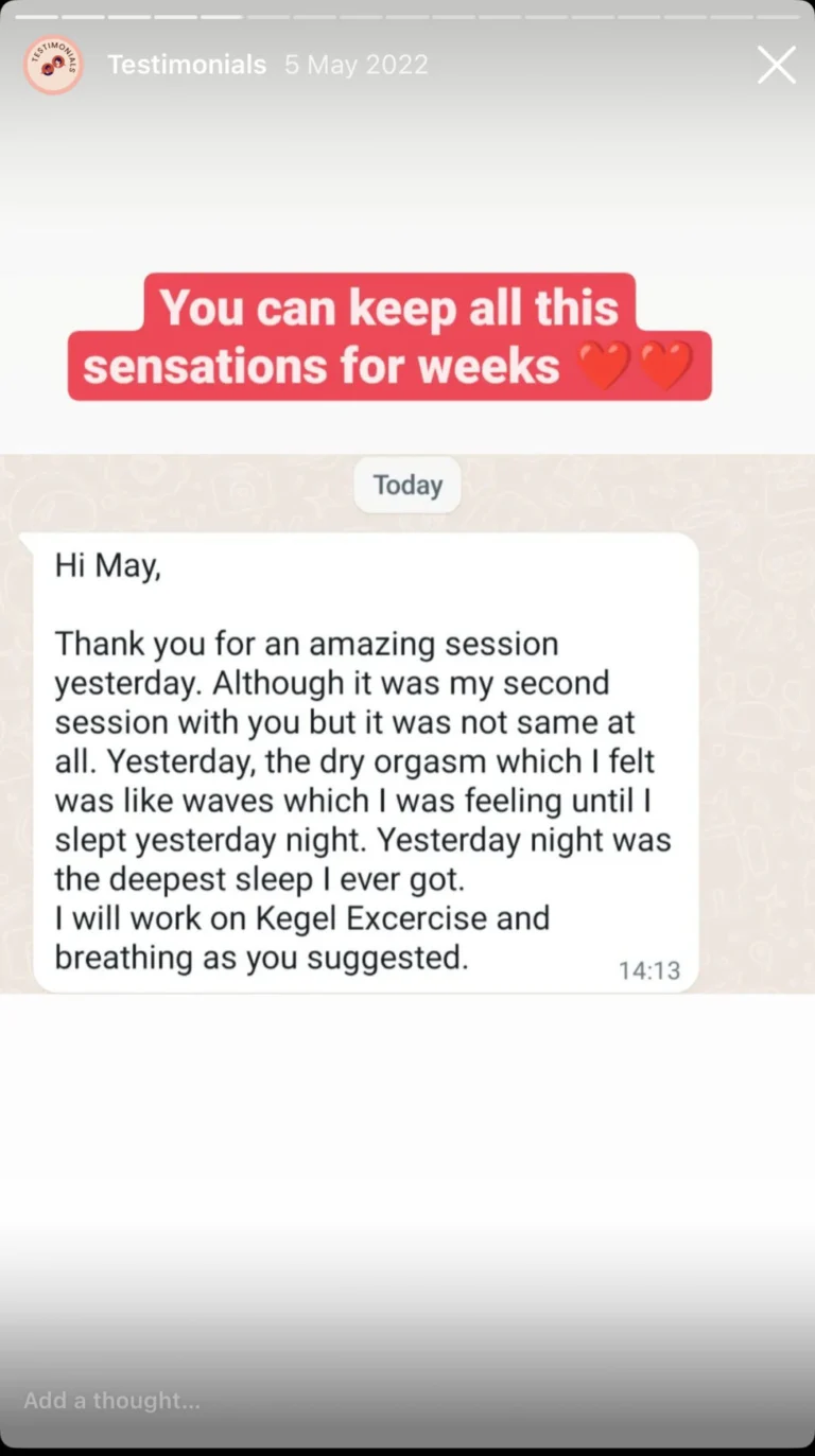 Tantra Massage May Gonzalez Testimonial