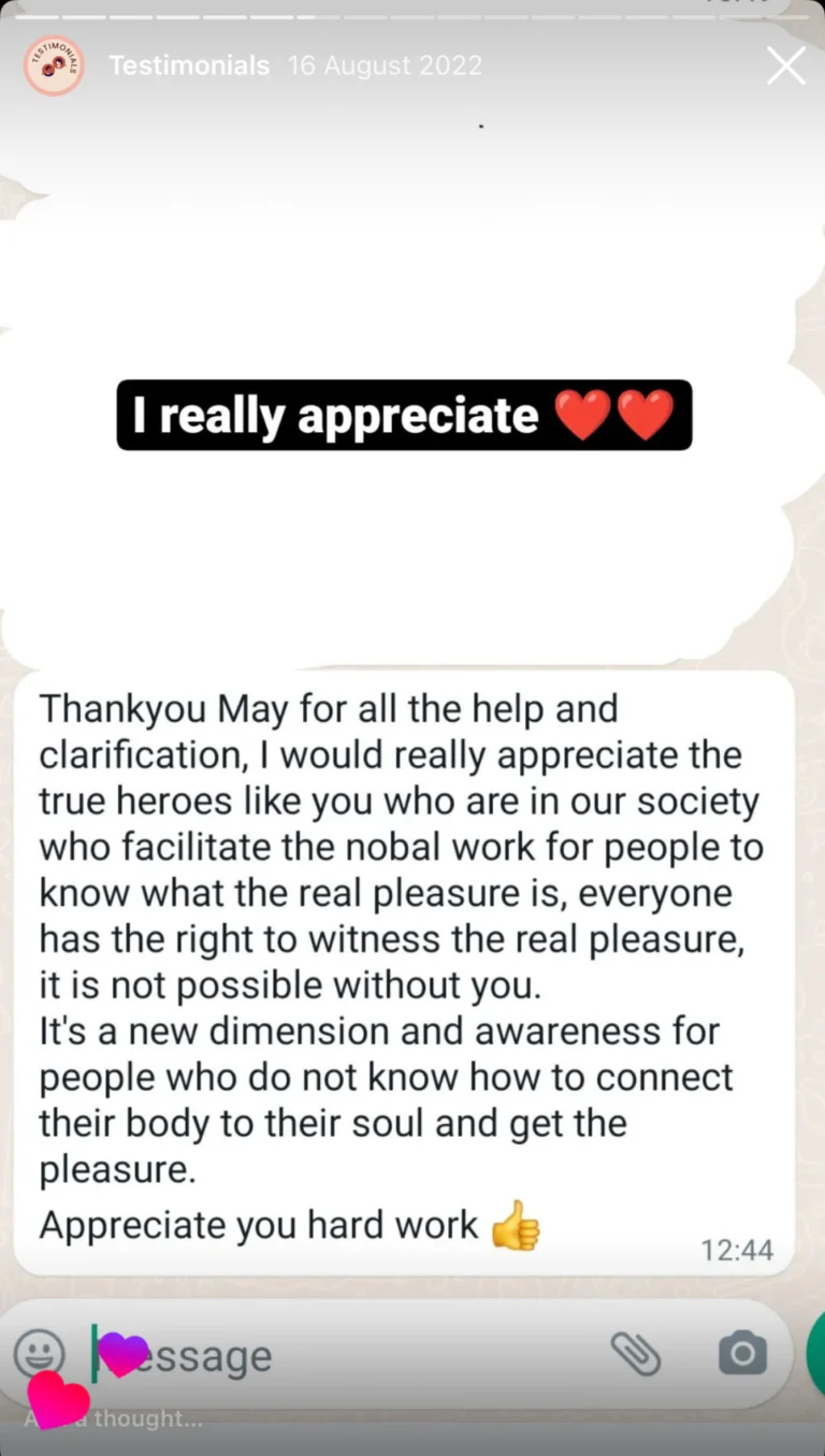 Tantra Massage May Gonzalez Testimonial
